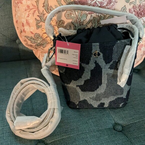 Kate Spade  Pippa Small Bucket BAG Indigo multi Celestial Blue Multi NWT - Picture 6 of 8